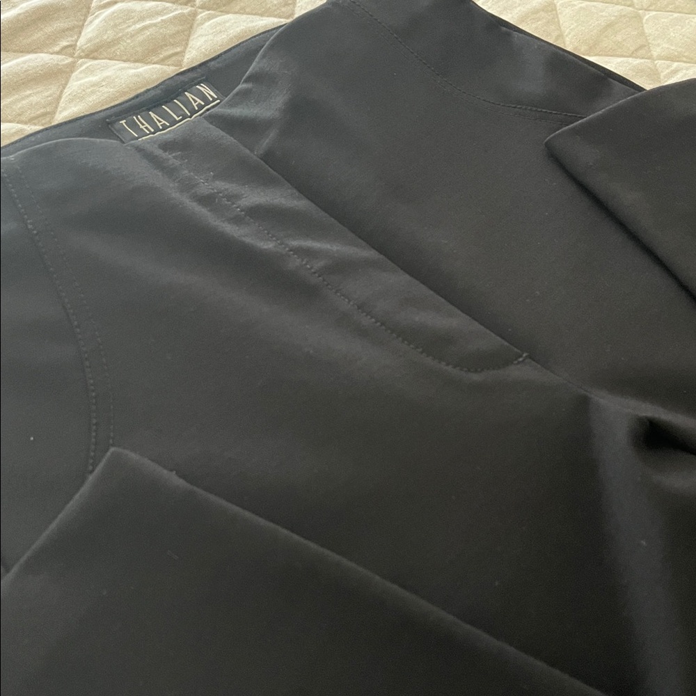 Thalian Black Nylon-Blend Trousers